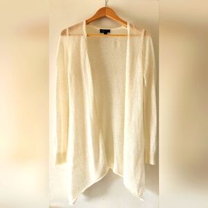 AB Studio Draped Cream Colored Sweater Size S